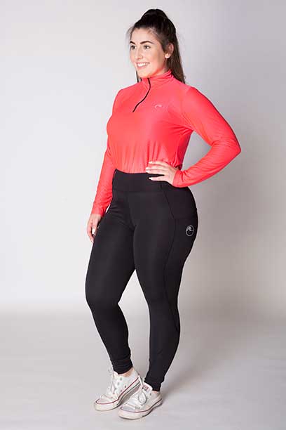 Double Pocket Non Stick Equestrian Riding Tights Front Left A Performa Ride