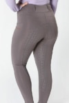 Spark Horse Riding Tights Grey Left Back Closeup Model Performa Ride