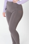 Spark Horse Riding Tights Grey Left Front Close Model A Performa Ride